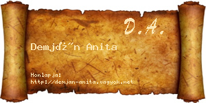 Demján Anita névjegykártya